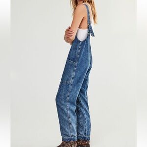 Free People
High Roller Scoop Neck Sleeveless Jumpsuit Denim …